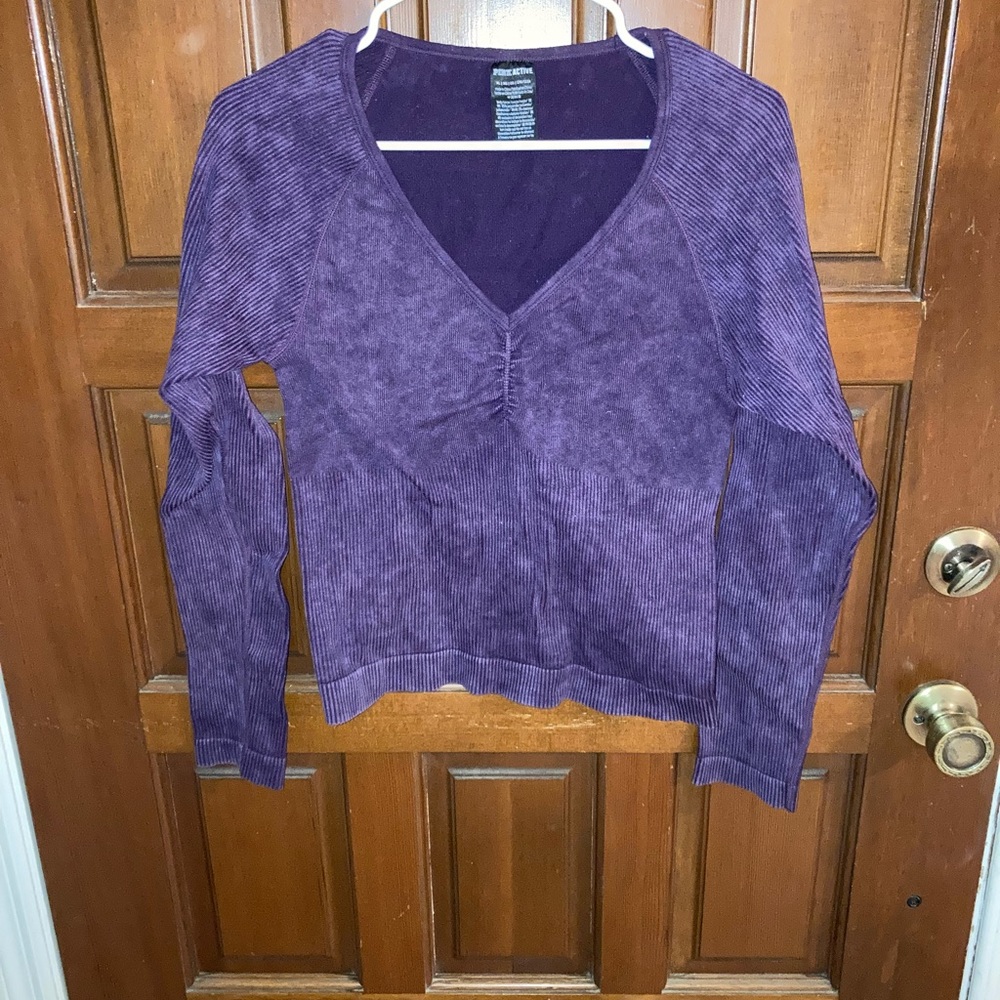 PINK active purple active workout top(STRETCHY!!!) size XL